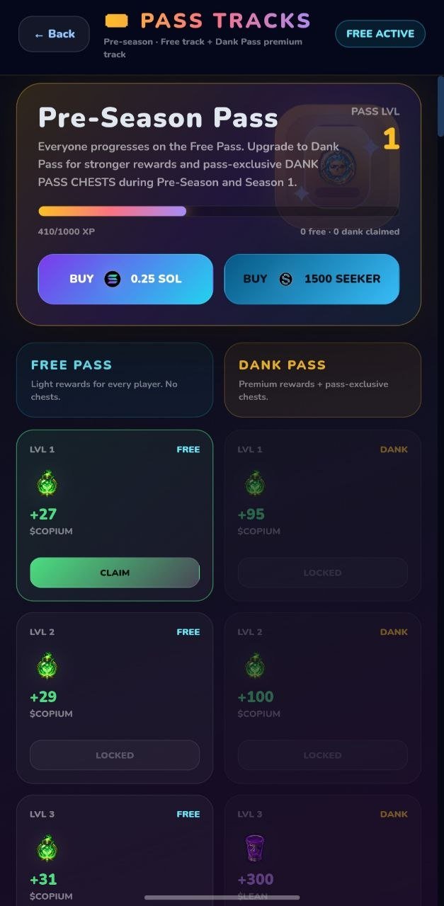 Pass tracks