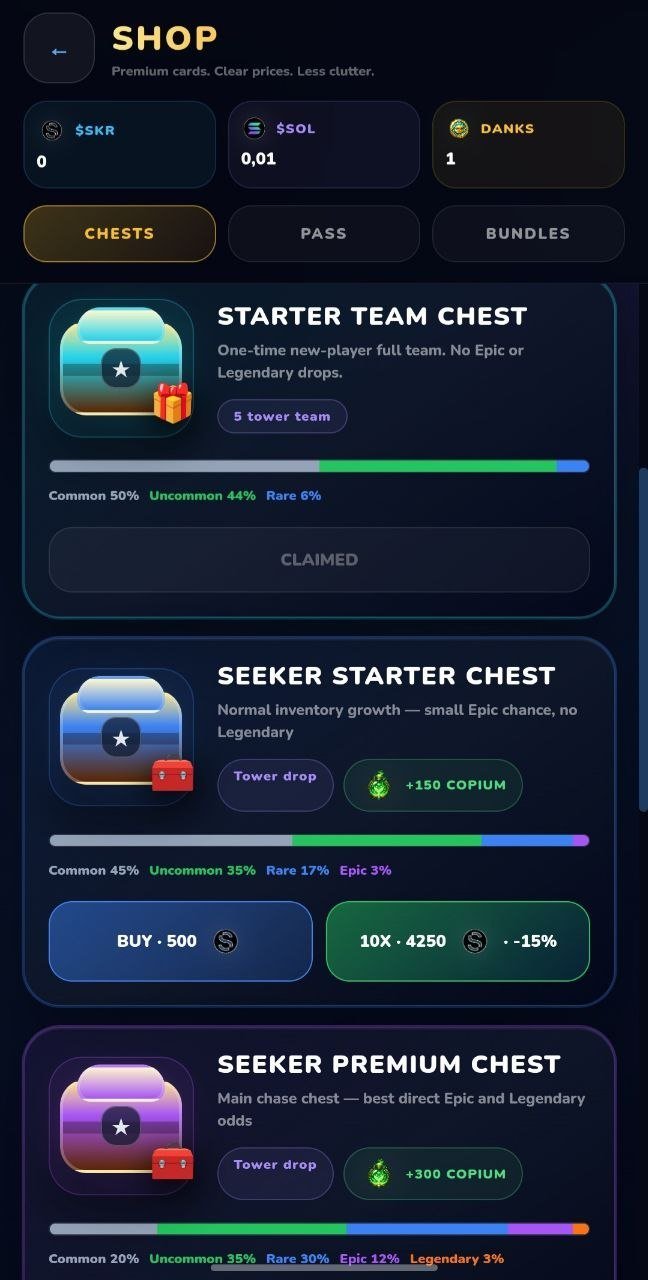 Shop and chests